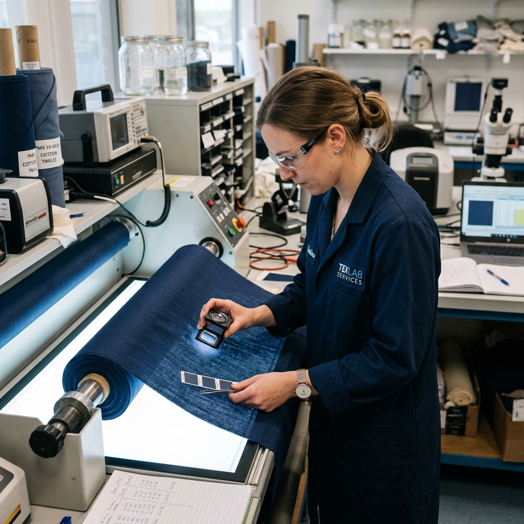 Fabric quality inspection in textile lab